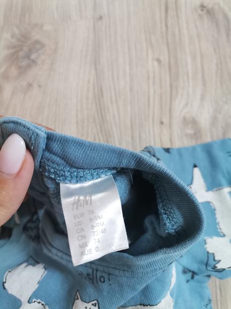 Modrá mikina so zvieratkami, h&m,74