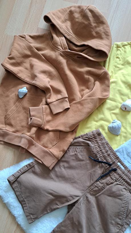 Top balík tričko kraťasy mikina 6/7r, 122–134