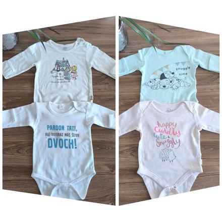 4x body s dlhým rukávom, 80