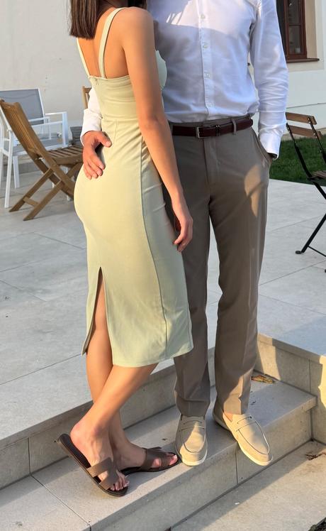 Elegantné šaty - zelené, s