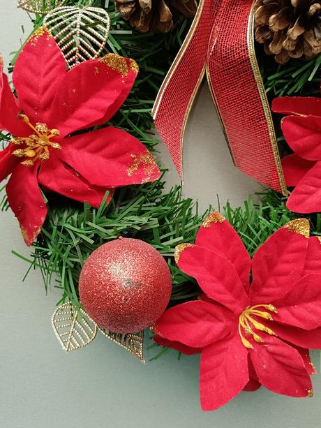 Venček na dvere červený,