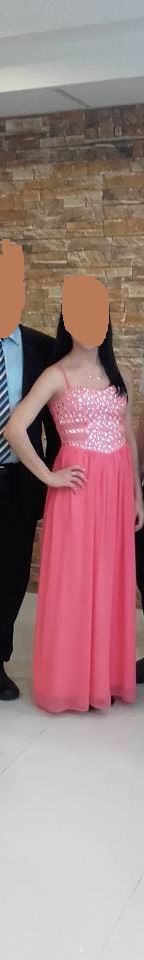 Dlhé šaty ružovolososove, s