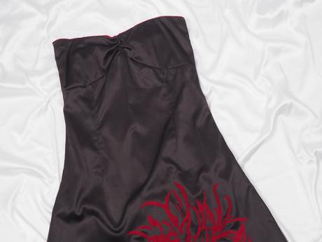 Čierne saténové šaty jane norman, 36