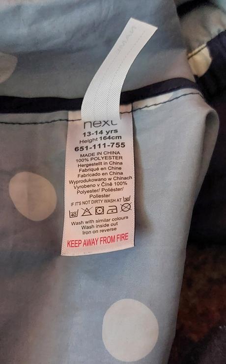 Tenká tmavomodrá bunda do dažďa s kapucňou na zips, next,164