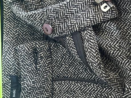 Zara jesenne zimne nohavice 20 perc vlna vzor rybi, zara,l