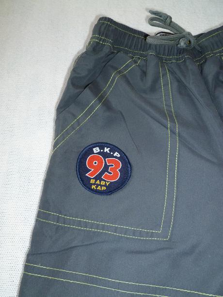 Podšité sivozelené nohavice, babykap,80
