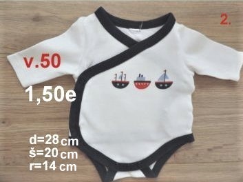 Sada súpravy, body, mikina chlapček veĺ. 50/56, 50