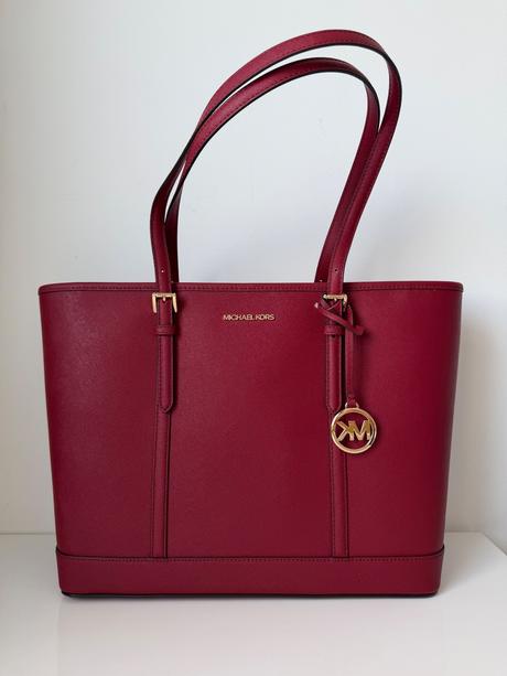 Michael kors jet set travel tote červená, originál, michael kors
