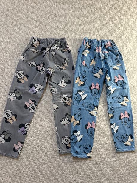 Myška minnie džínsy 2 kusy, h&m,140