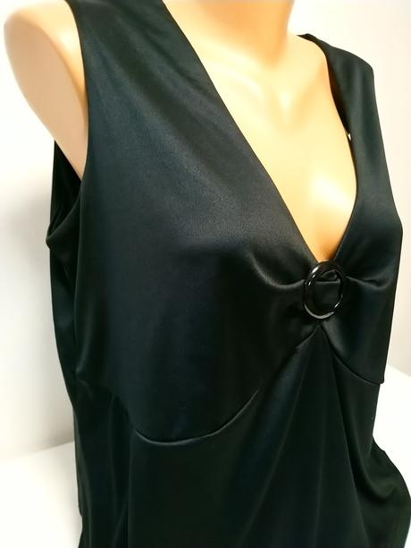 Dámsky čierny elastický top, canda, c&a,xxl