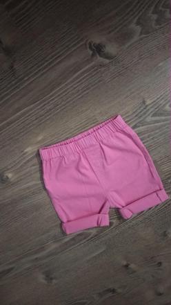 Krátke ružové rifľové elastické nohavice 3-4 roky, 122