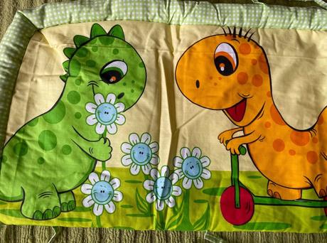 Nové hniezdo do detskej postieľky dino, šírka (cm): 35,dĺžka (cm): 170