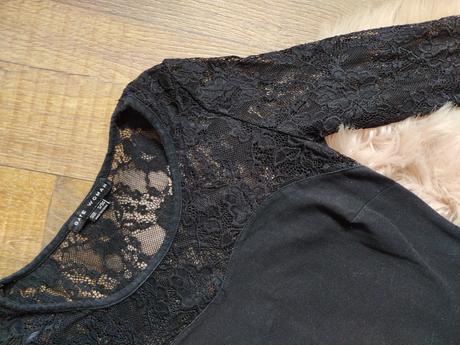 Čierne mini šaty s čipkou, gate,36