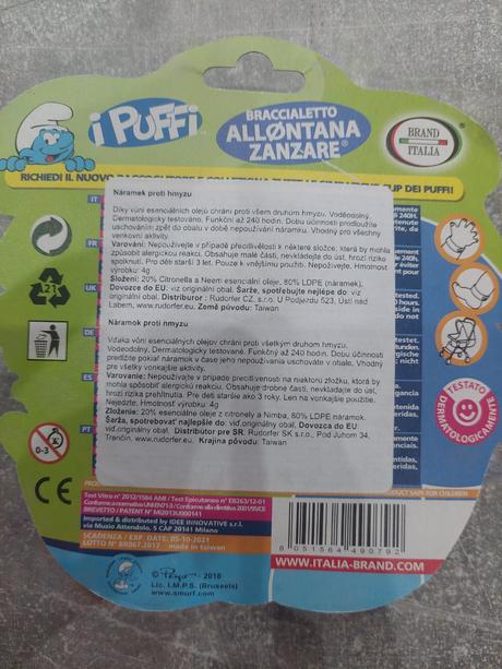 Náramok proti hmyzu a kliešťom, 