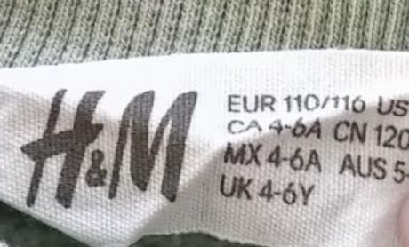 Mentolová mikinka v.110, h&m,110