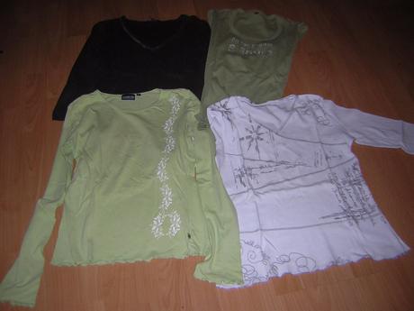 Balík dámskych tričiek dlhý rukáv vel. s, s