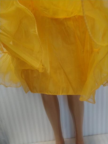 Dámska oranžová tylová sukňa, s, m, m / s