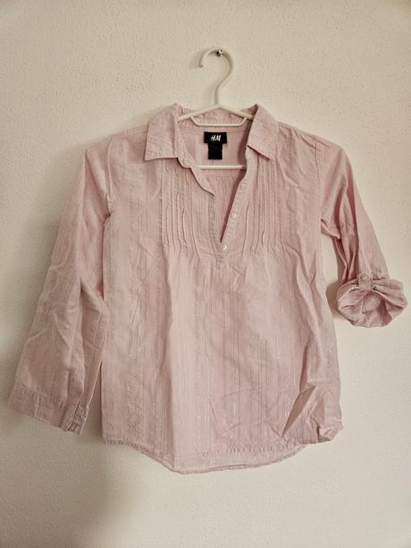 H&m roll-up košeľa tunika blúzka 128, h&m,128