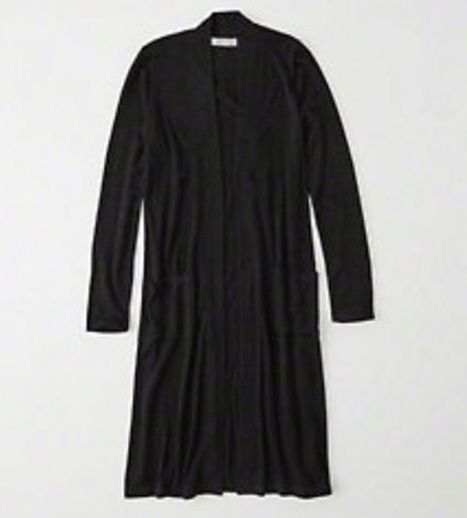 Cierny predlzeny sveter, abercrombie&fitch,s