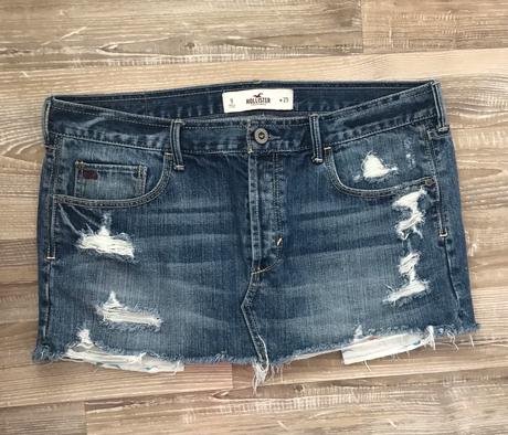 Bedrová mini sukňa hollister veľ.l-29, hollister,l