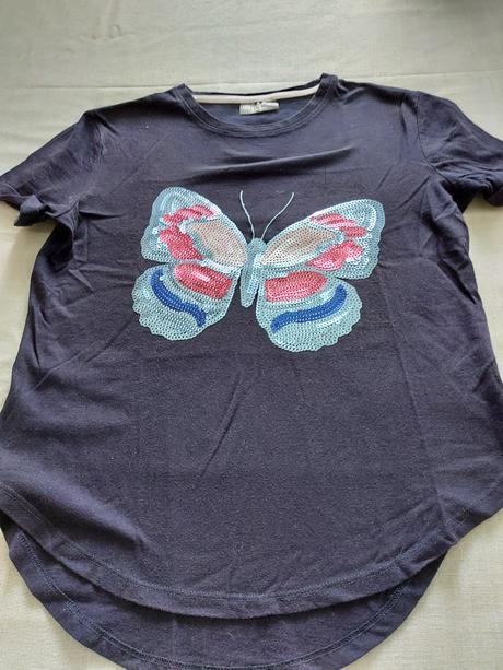 Tričko  s motýlikom,  146-152, 146