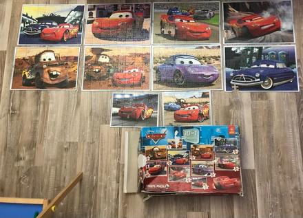 Puzzle cars 10in 1 ,darujem k nákupu, 