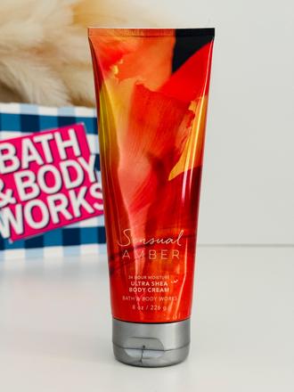 Bath & body works sensual amber telový krém, 