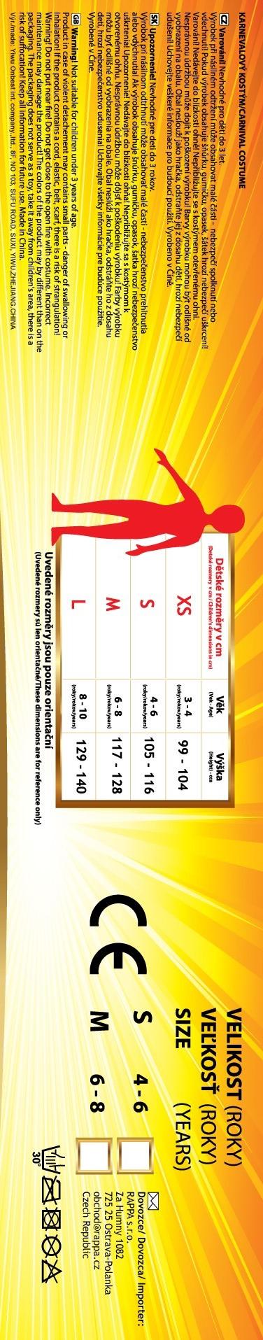 Rappa kostým fialová princezná, 