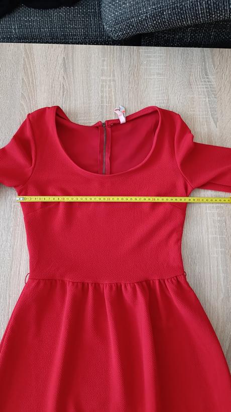 Bershka červené šaty, bershka,m