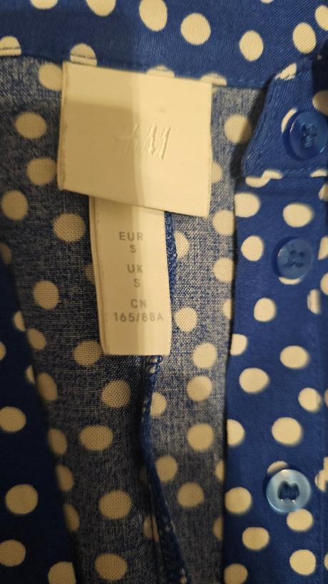 Dlhé bodkované šaty, h&m,s