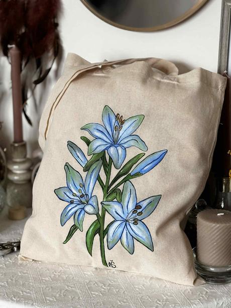 Plátené, ručne maľované tašky, 