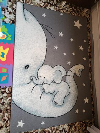 Detsky koberec slon 193cm x 134 cm, 