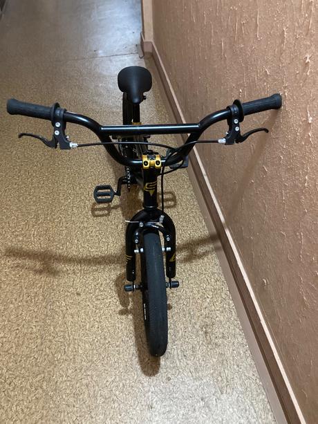 16 bmx bicykel čierno-zlatý s cool xtrix mini, 16