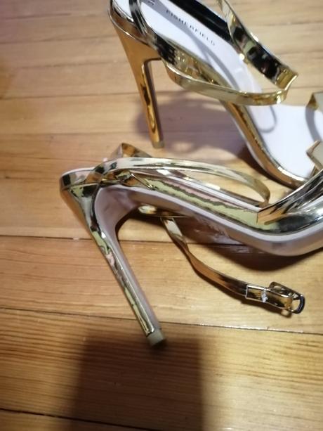 Spoločenské zlaté sandale, 38