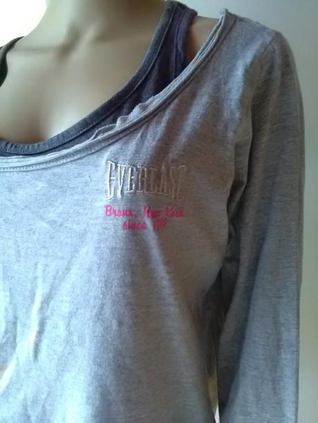 Dvojvrstvový top, 2v1 tričko + tielko, 44