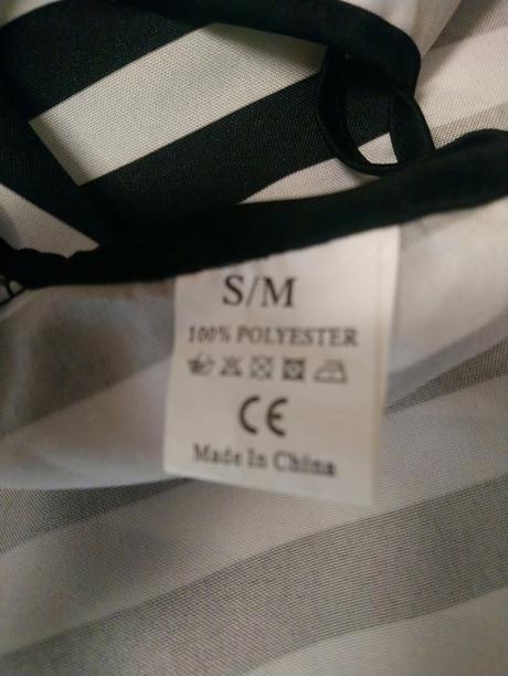 2 dielny kostým väzeň, čiernobiely, s,