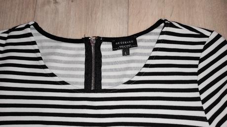Puzdrové pásikavé šaty reserved m/l, reserved,l