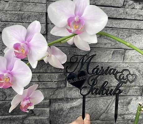 Tortový zápich - čierny, 