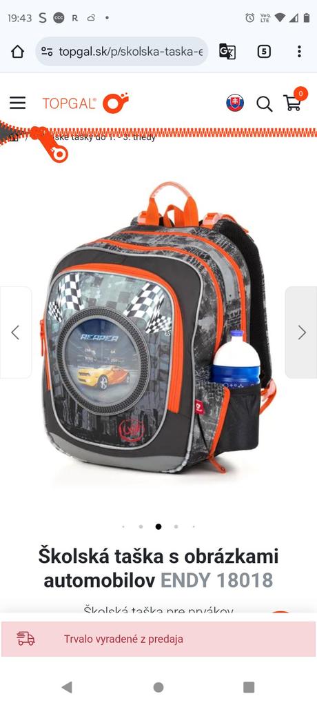 Školská taška topgal, 