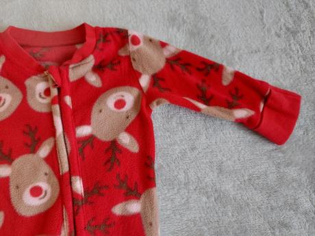 Teplé vianočné fleesové pyžamo veľ.68, 68