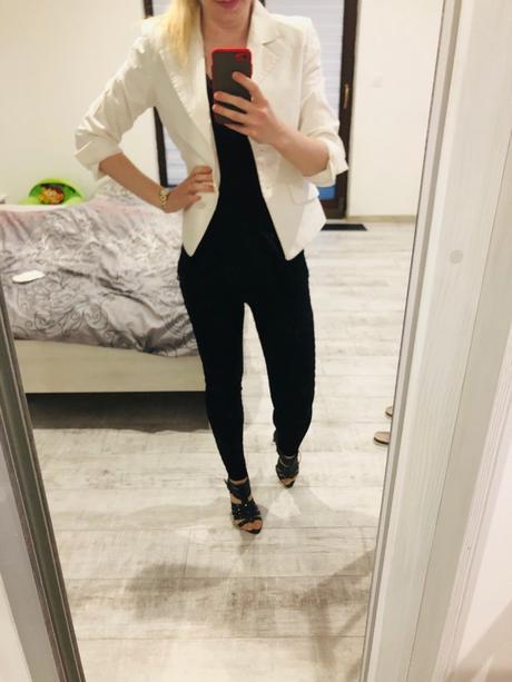 Biele sako h&m, h&m,s