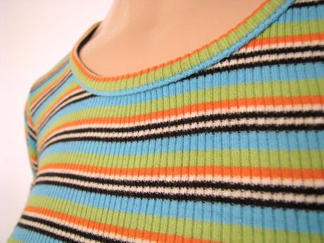 Farebné pásikavé tričko, m