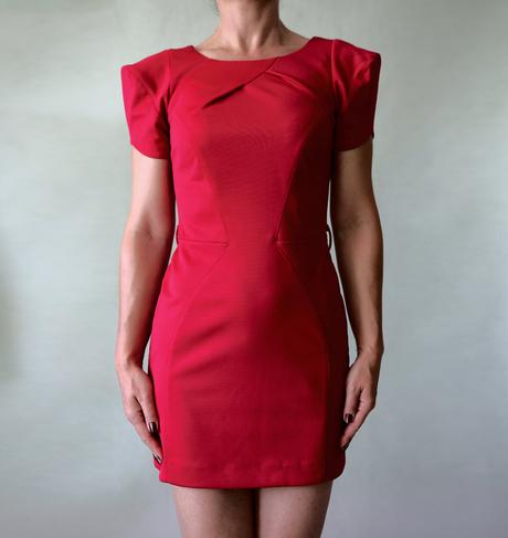 Červené origami minišaty river island veľ.34, river island,xs