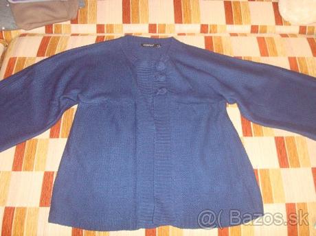 Modry sveter - bolerko aj pre tehulky, atmosphere,m