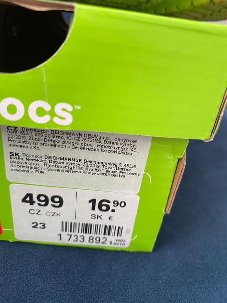 Crocs šlapky, crocs,23
