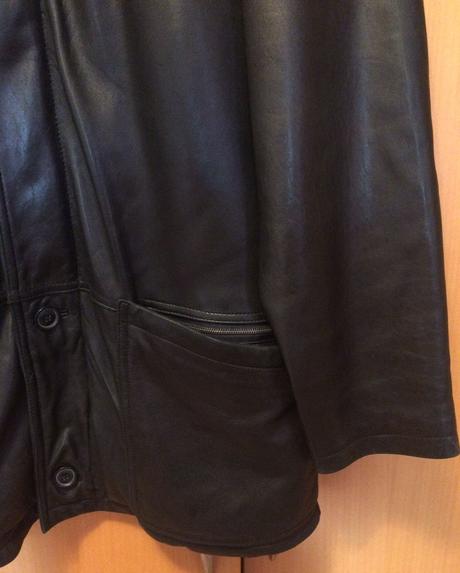 Luxusné čierne kožené sako - bunda leatherman, xl