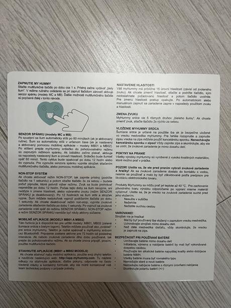 Myhummy biely šum s medvedikom, 