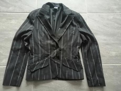 Čierne pásikavé sako caa, v158, od 13 r., c&a,158