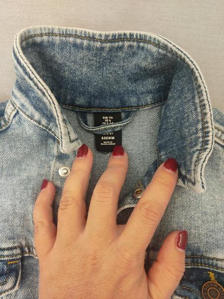 Riflová bunda, h&m,116