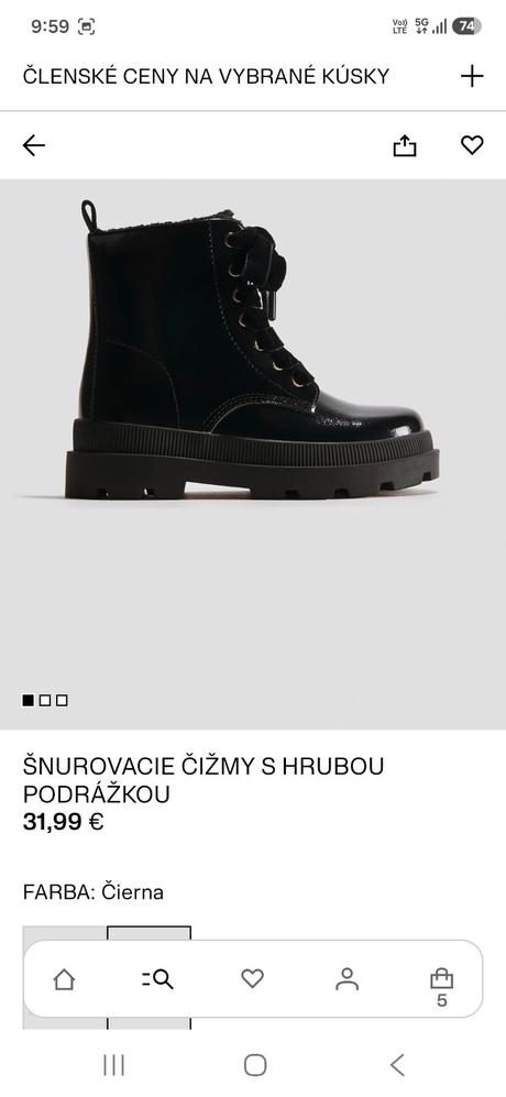 Zateplené čižmičky, h&m,31